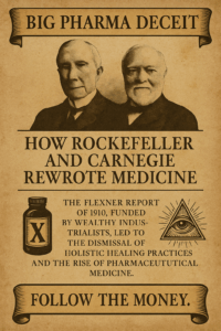 Discover the truth behind Big Pharma deceit and the Flexner Report. How Rockefeller erased holistic health to push petrochemical medicine.