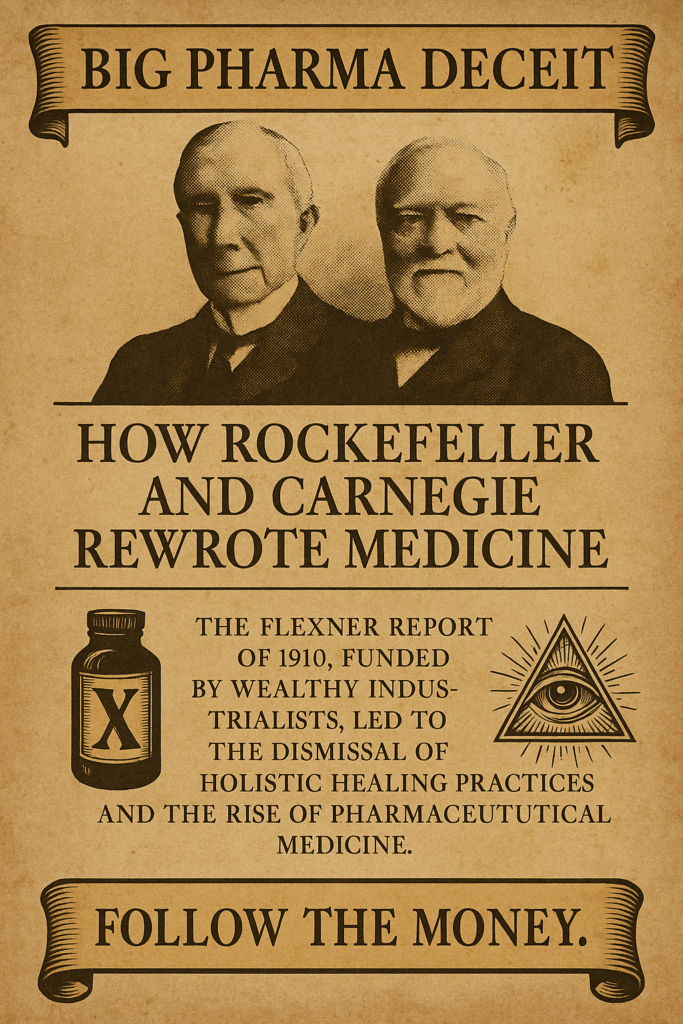 Discover the truth behind Big Pharma deceit and the Flexner Report. How Rockefeller erased holistic health to push petrochemical medicine.
