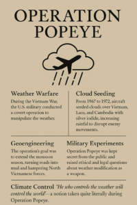 The US military used cloud seeding to wage weather warfare during Vietnam. Operation Popeye was real. Still think it's just a theory? Read on