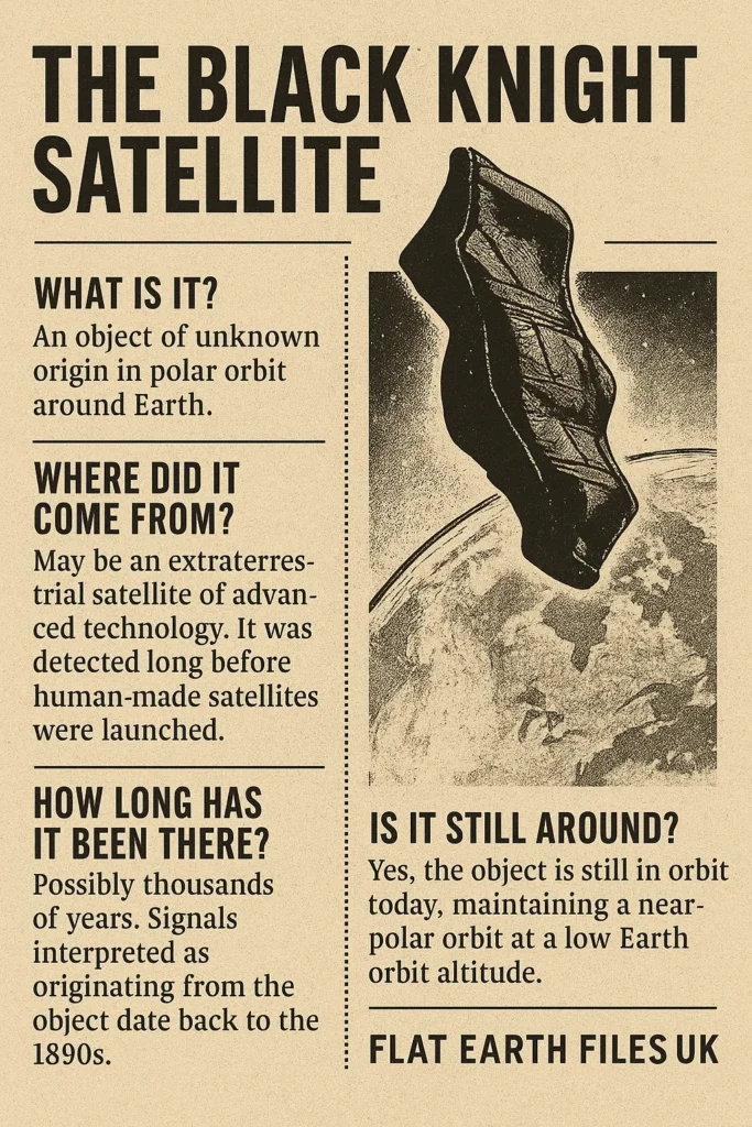 Discover the mystery of the Black Knight Satellite, from Tesla’s signals to NASA’s denials, in this witty space conspiracy deep-dive.