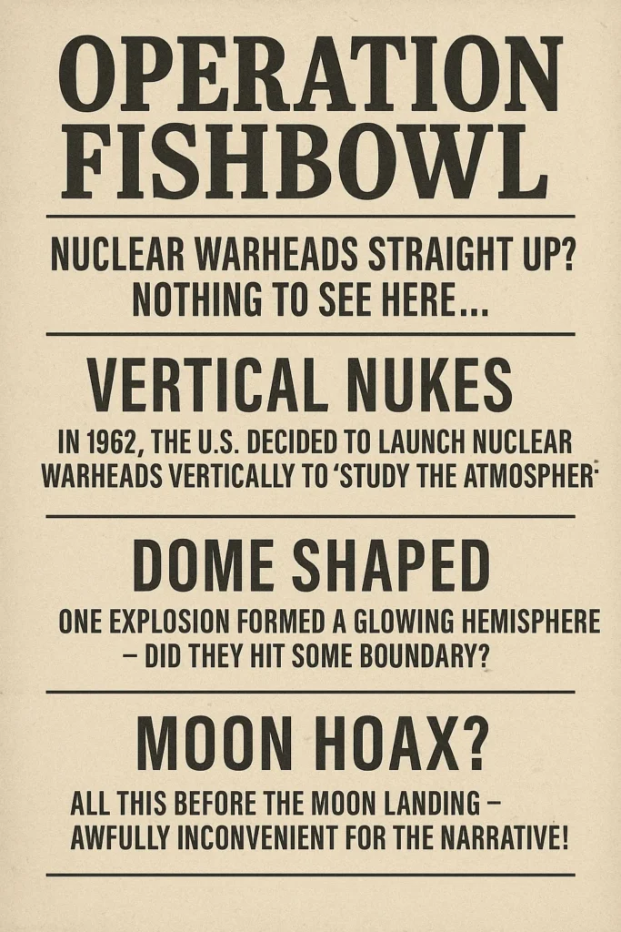 Explore the bizarre truth behind Operation Fishbowl—high-altitude nukes, strange sky explosions, and questions about the firmament. BIZZARE.