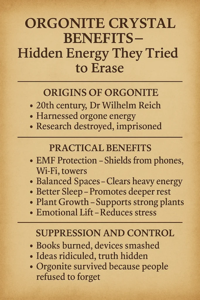 Orgonite crystal benefits they don’t want you to know about. From EMF protection to energy balance, explore the hidden power of orgonite