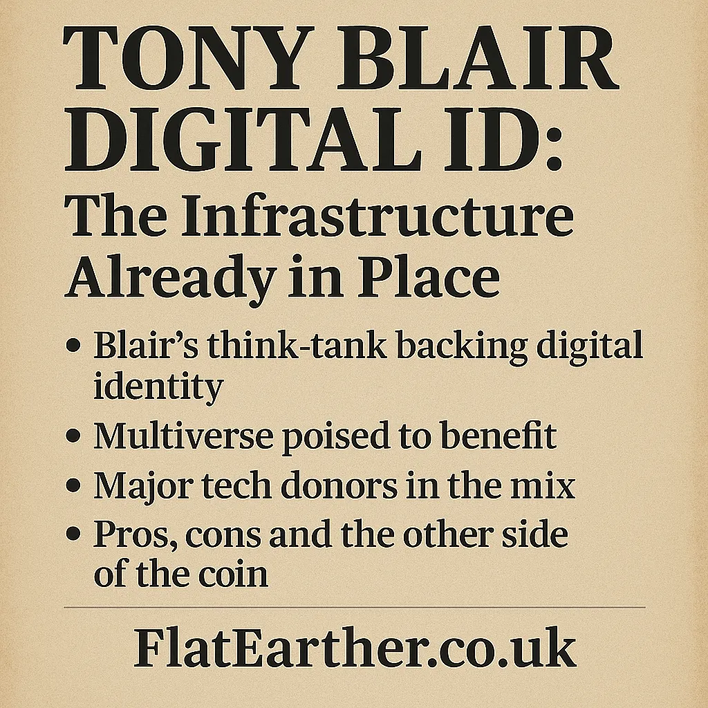 Tony Blair digital ID agenda, Euan Blair’s role, & the networks backing digital identity in the UK. Fact-based, balanced, thought-provoking.
