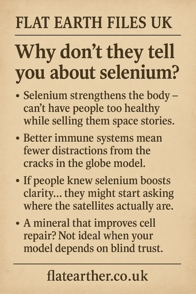 Explore how selenium, one of the most powerful suppressed natural minerals, has been kept under wraps by Big Pharma. Discover the truth.